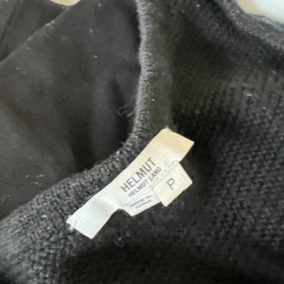 Helmut Lang Black High-Low Bateau Neck Sweater - Size: Petite - Picture 4 of 4